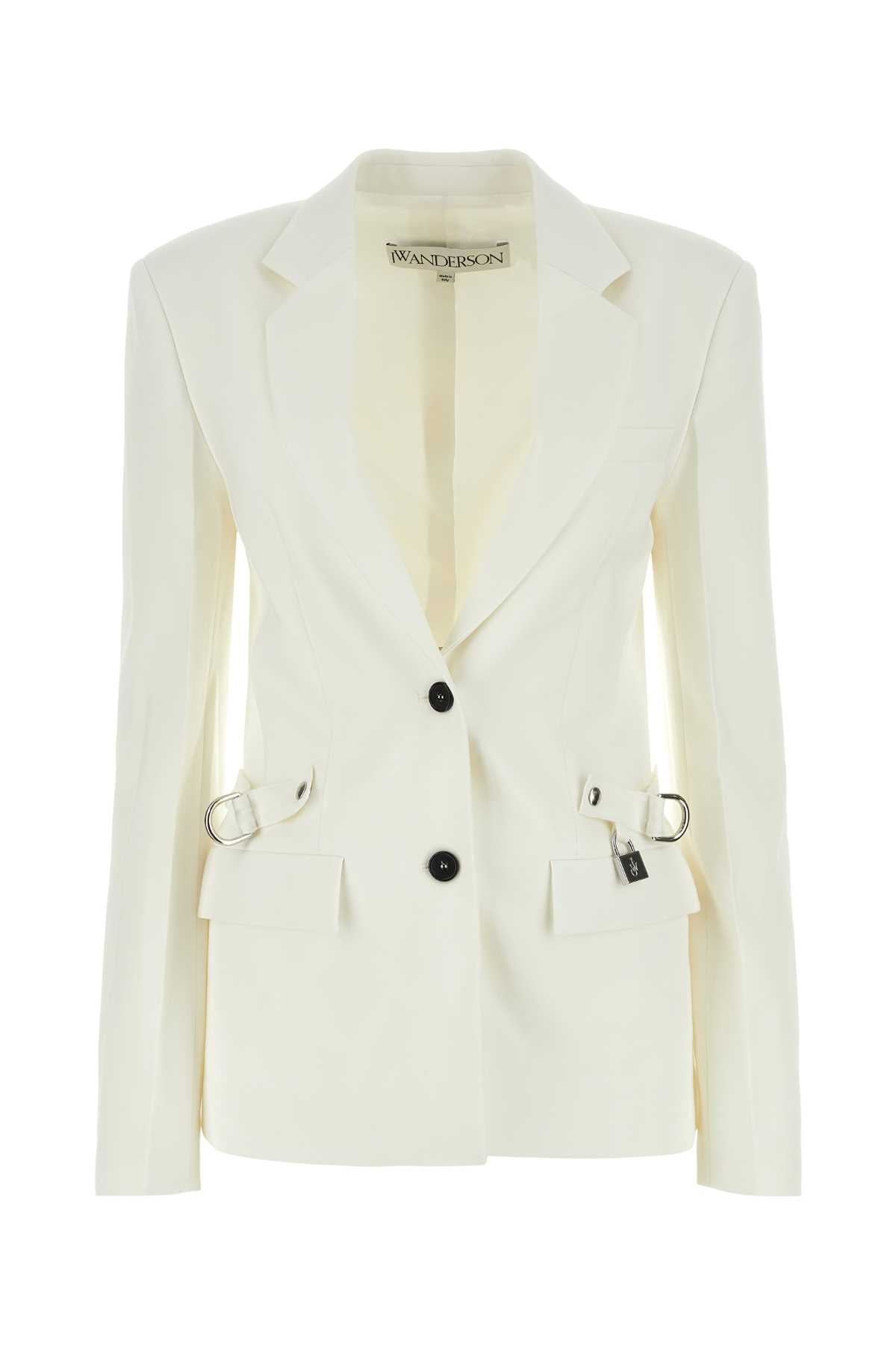 JW ANDERSON Chic White Stretch Blazer for Women