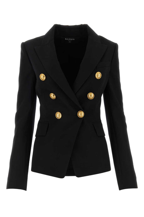 BALMAIN Chic Women’s Black Twill Blazer