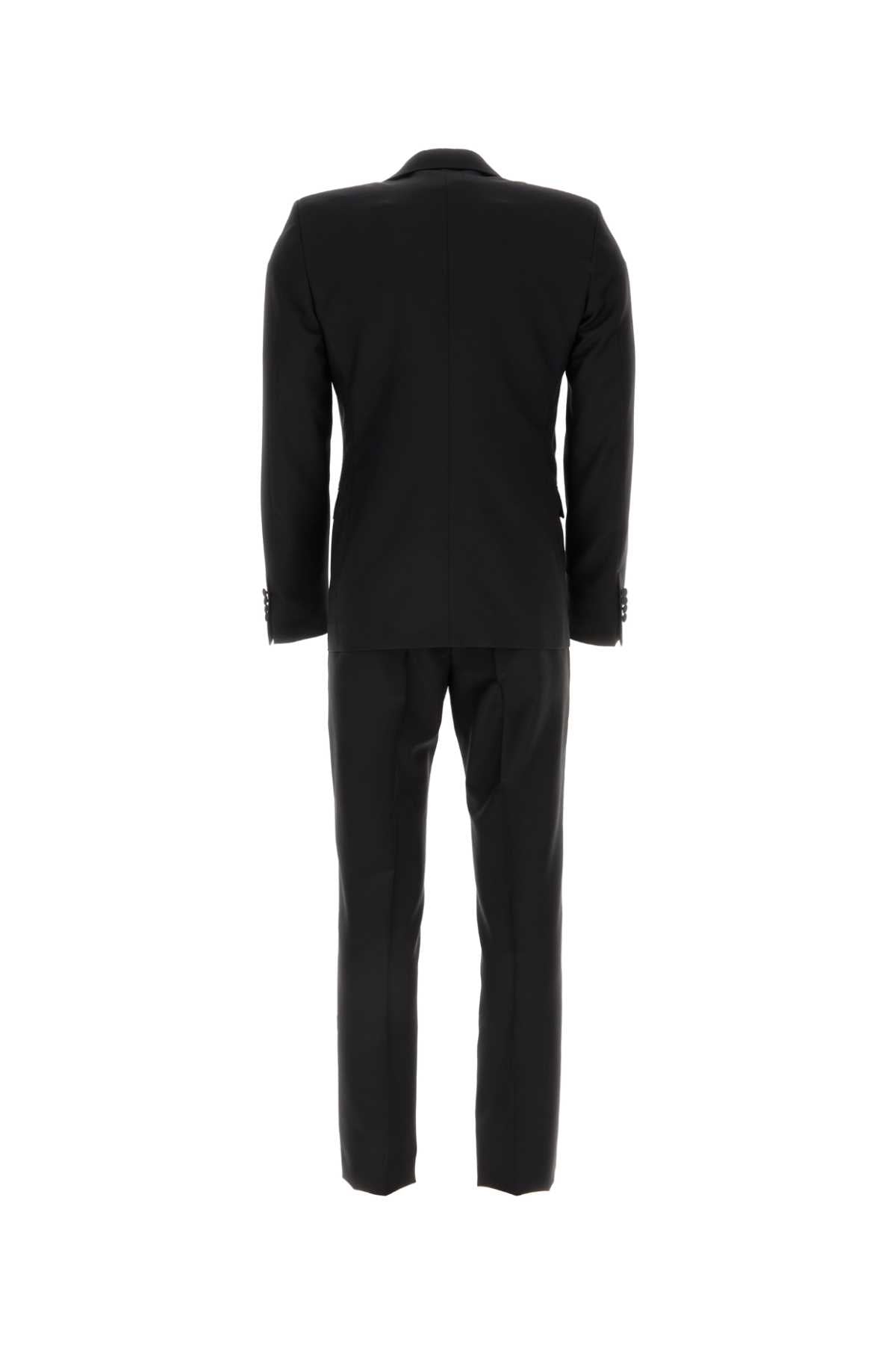 PRADA Elegant Black Wool Blend Tuxedo for Men