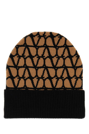 VALENTINO GARAVANI Printed Cashmere Beanie Hat for Women