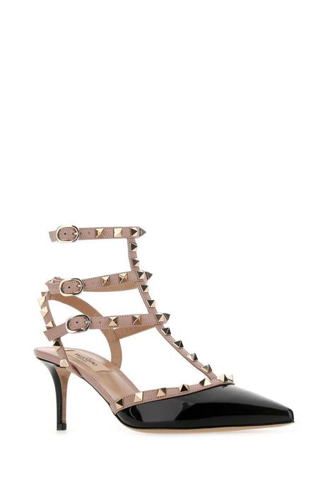 VALENTINO GARAVANI Two-tone Leather Rockstud Pumps - 7cm Heel Height