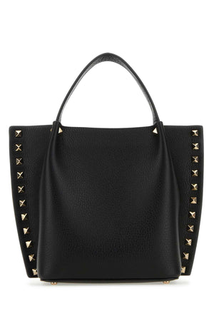 VALENTINO GARAVANI Mini Black Leather Rockstud Handbag