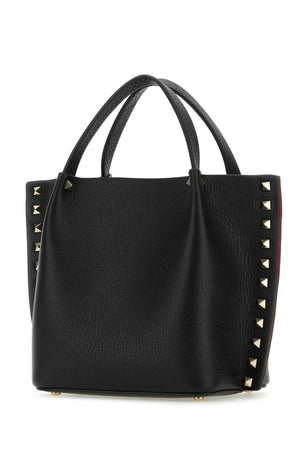 VALENTINO GARAVANI Mini Black Leather Rockstud Handbag