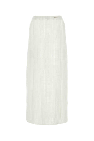 SALVATORE FERRAGAMO Elegant White Cotton Skirt for Women - 2024 Collection