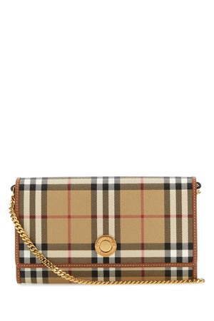 BURBERRY Checked Printed Canvas Wallet - 19.5 cm x 11 cm