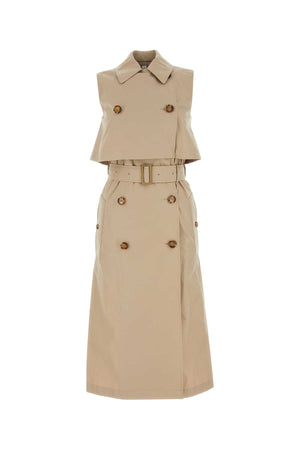 BURBERRY Classic Cotton Blend Trench Dress for Women