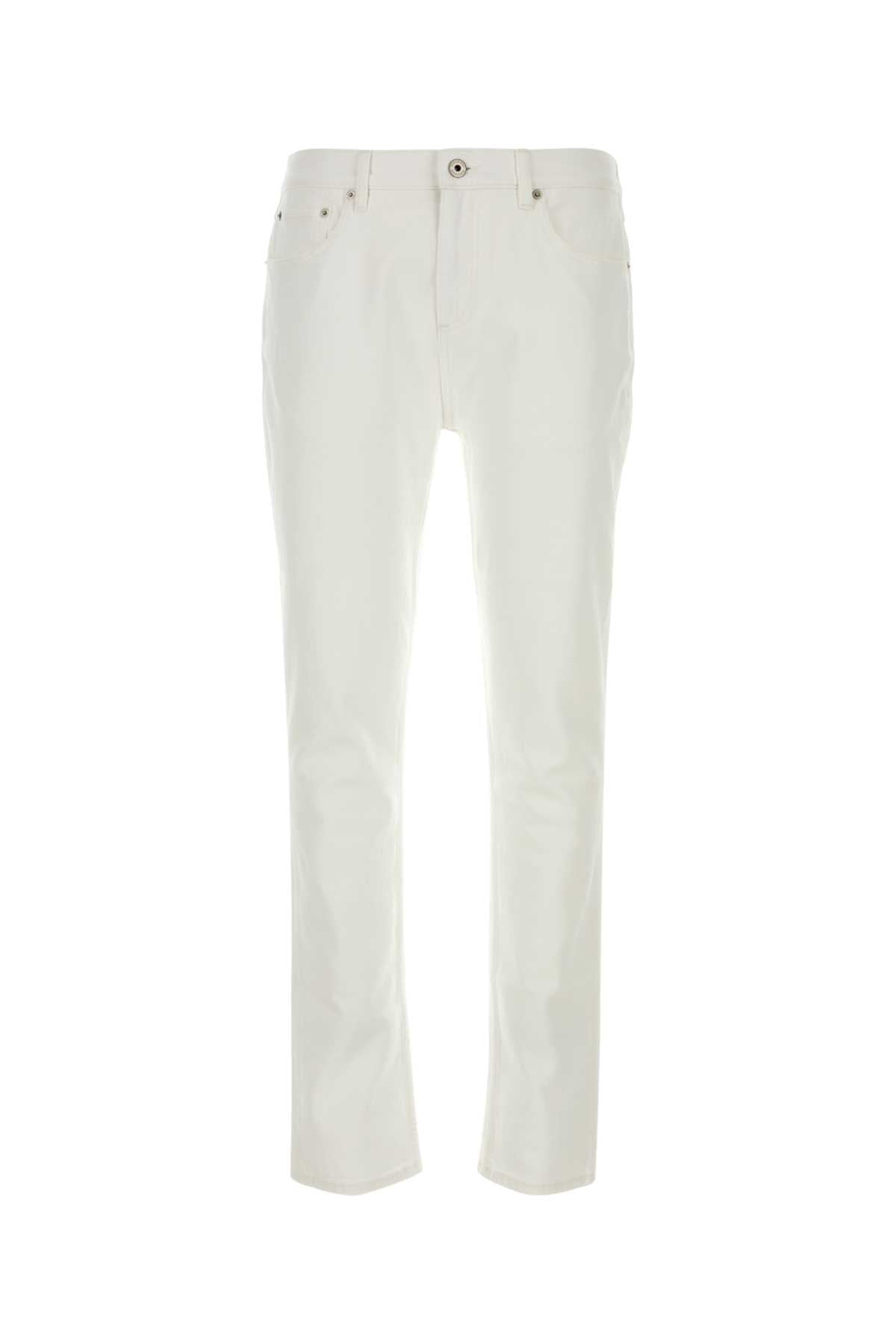 BURBERRY Classic White Stretch Denim Jeans for Men