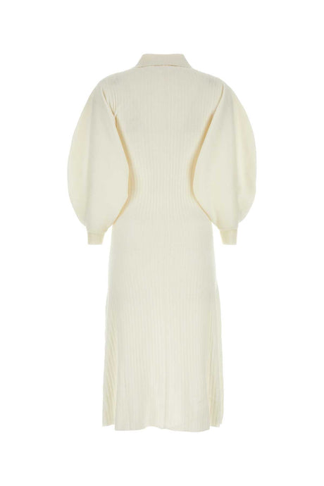 CHLOE Ivory Stretch Wool Blend Mini Dress