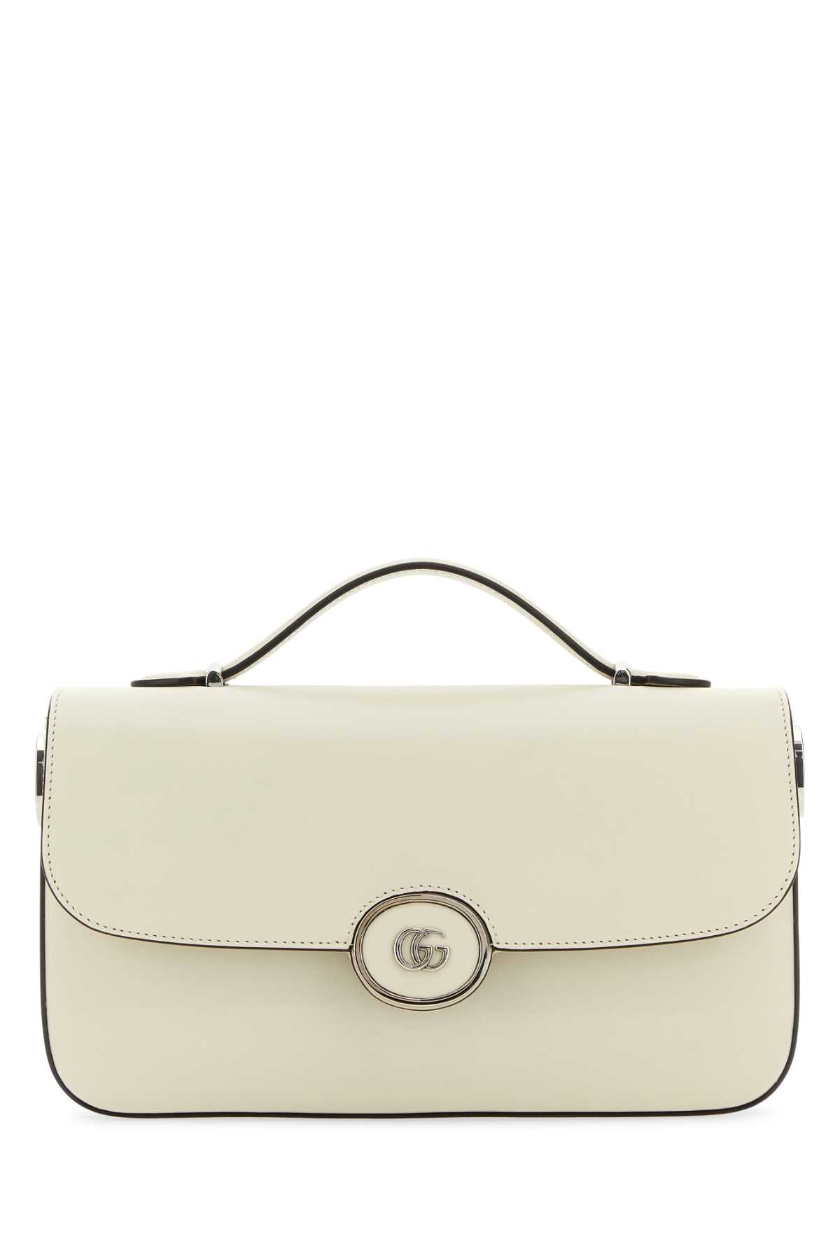 GUCCI Mini Ivory Leather Petite GG Handbag