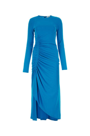 GIVENCHY Elegant Turquoise Crepe Long Dress