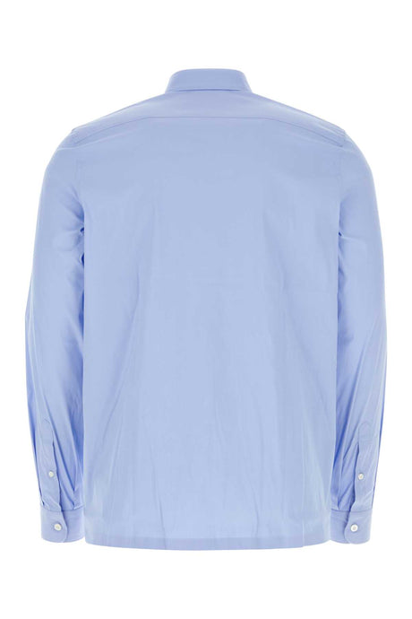 PRADA Light Blue Poplin Shirt for Men