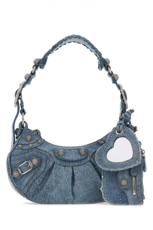 BALENCIAGA Mini Denim Le Cagole XS Shoulder Handbag