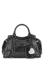 BALENCIAGA Lead Leather Mini Cagole City S Handbag