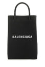 BALENCIAGA Mini Black Leather Phone Case