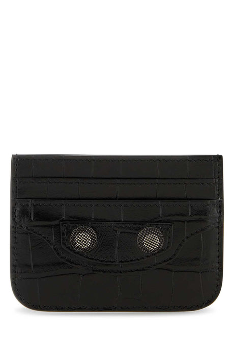 BALENCIAGA Mini Leather Card Holder with Sleek Design