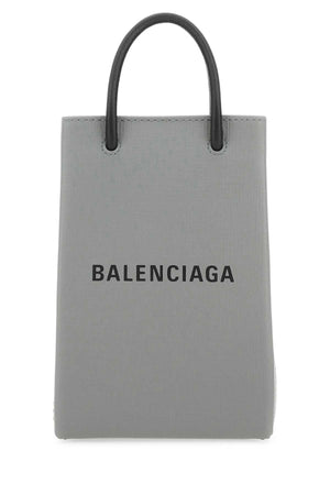 BALENCIAGA Mini Grey Leather Phone Case