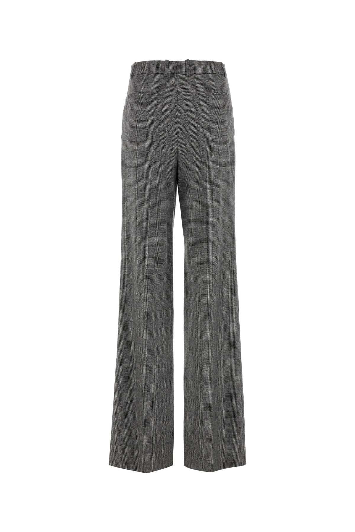 SAINT LAURENT Embroidered Wide-Leg Wool Pants