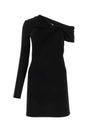 SAINT LAURENT Chic Black Viscose Mini Dress