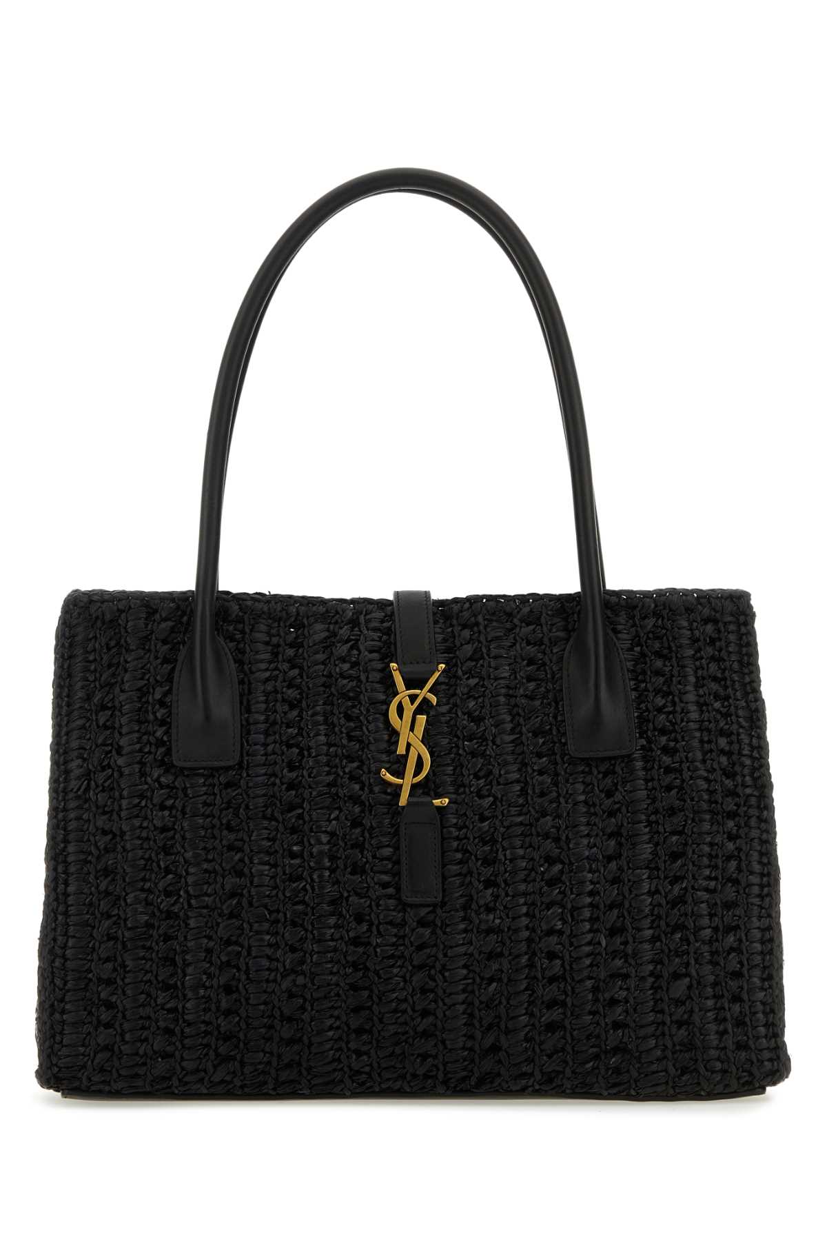 SAINT LAURENT Chic Raffia Shopping Handbag - 29 cm