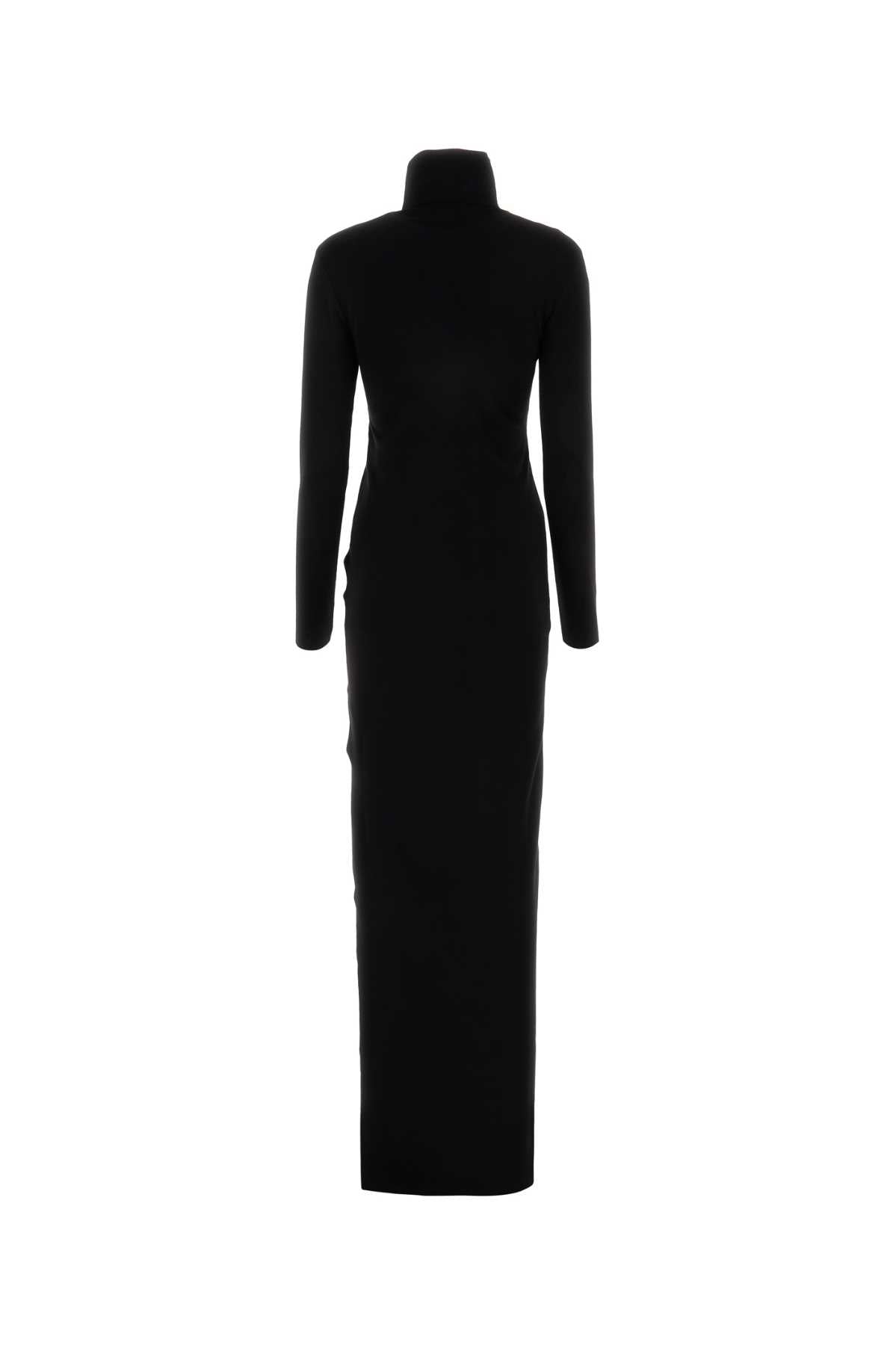 SAINT LAURENT Timeless Black Wool Long Dress