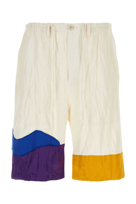 MARNI Ivory Mini Nylon Blend Bermuda Shorts