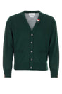 THOM BROWNE Classic Virgin Wool Blend Cardigan for Men