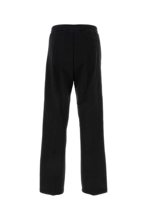 VERSACE Classic Black Cotton Pants for Men