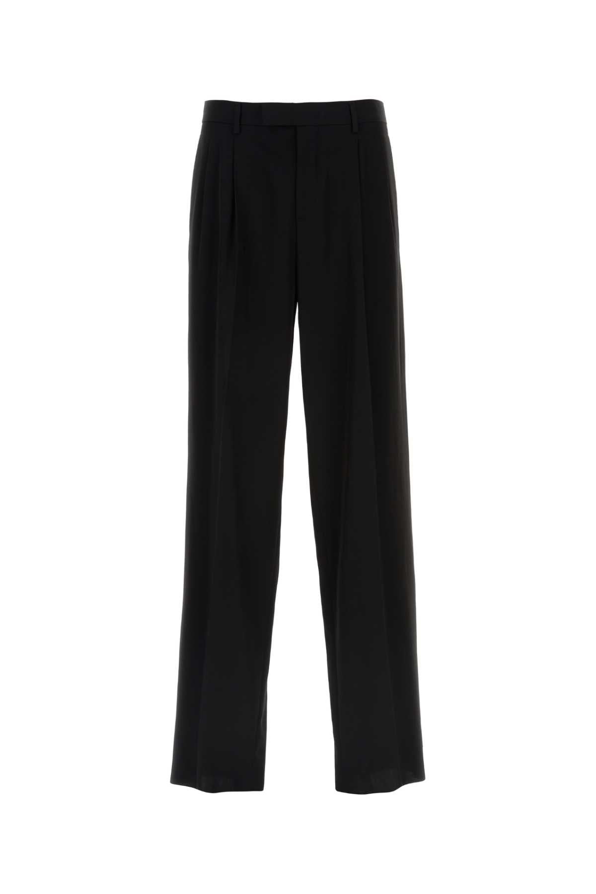 VERSACE Elegant Black Viscose Blend Pants for Men