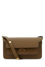 MARNI Mini Brown Leather Trunk E/W Shoulder Handbag