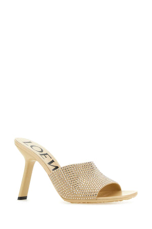 LOEWE Beige Suede Petal Flat Shoes - 9.5 cm Heel