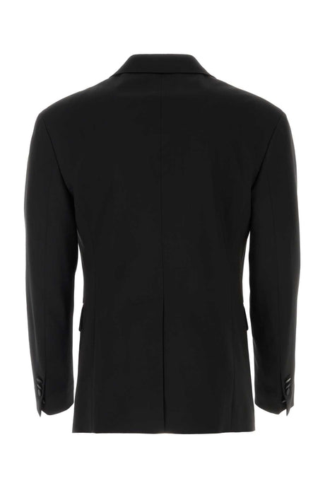 DSQUARED Black Stretch Wool Blazer for Men