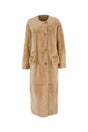 MAX MARA Chic Beige Shearling Talamo Jacket