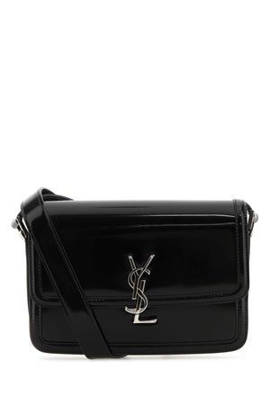 SAINT LAURENT Sleek Black Calf Leather Medium Crossbody Bag