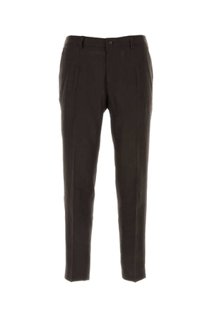 DOLCE & GABBANA Stretch Cotton Pants for Men - Dark Brown