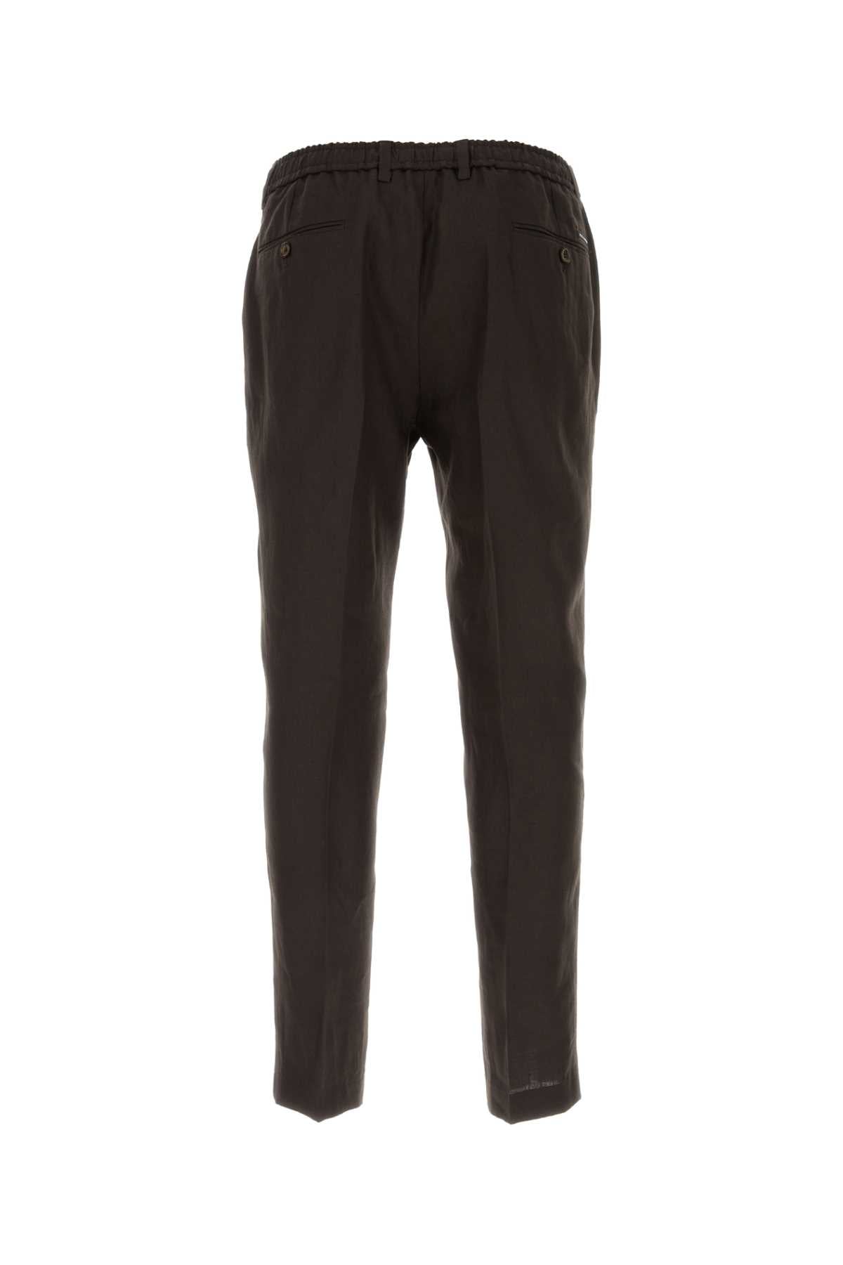 DOLCE & GABBANA Stretch Cotton Pants for Men - Dark Brown