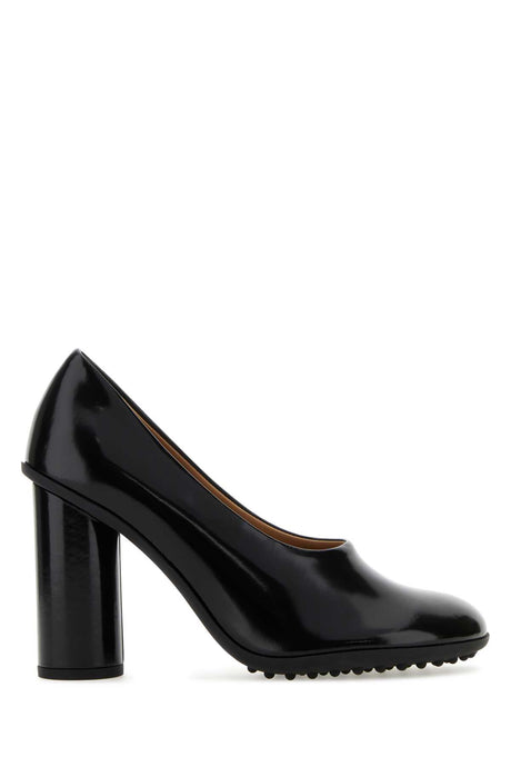 BOTTEGA VENETA Black Leather Atomic Heeled Pumps - 9 cm