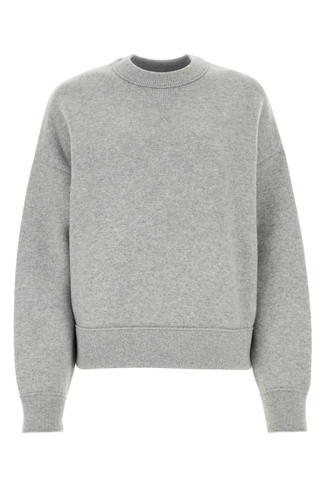 BOTTEGA VENETA Melange Grey Cashmere Blend Sweater for Women