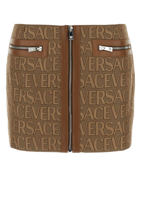 VERSACE Elevated Embroidered Jacquard Mini Skirt