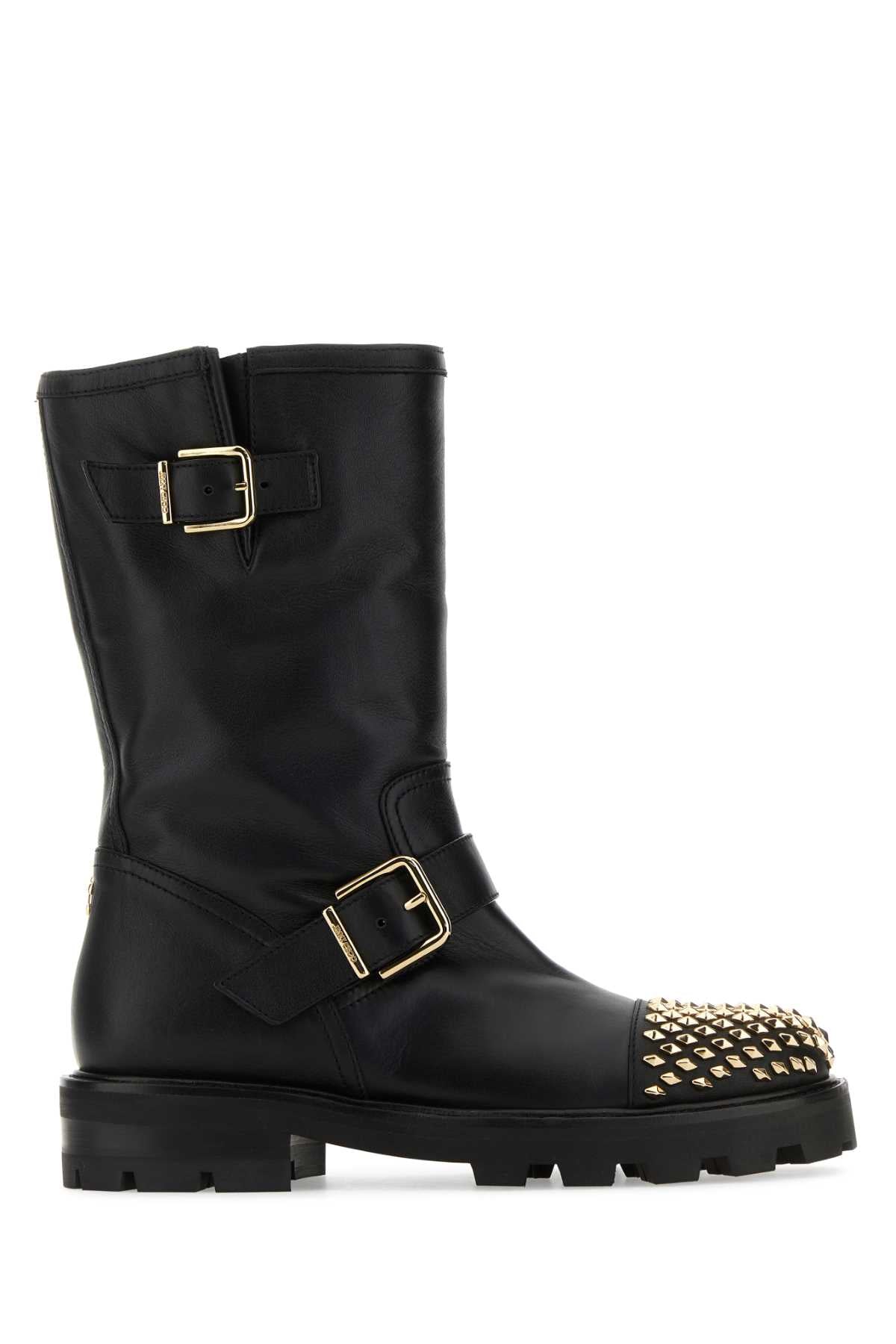 JIMMY CHOO Leather Biker II Boots for Women