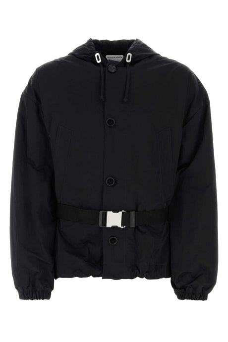 BOTTEGA VENETA Men's Black Nylon Jacket - 2023 Winter Collection