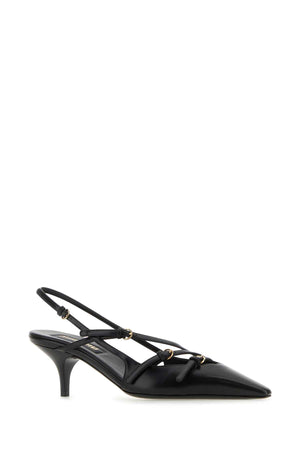 MIU MIU Sophisticated Black Leather Pumps with 5 cm Heel