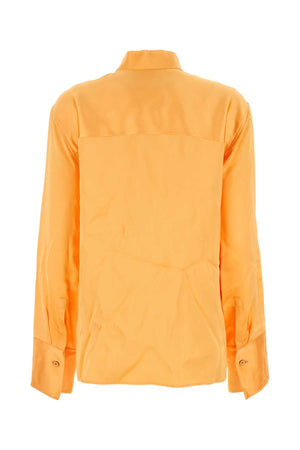 JIL SANDER Satin Orange Button-Up Shirt for Women