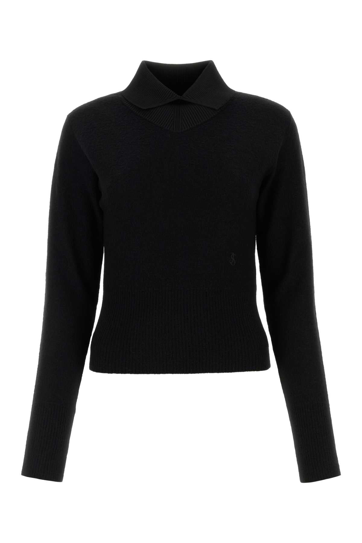 JIL SANDER Chic Black Wool Blend Sweater for Women