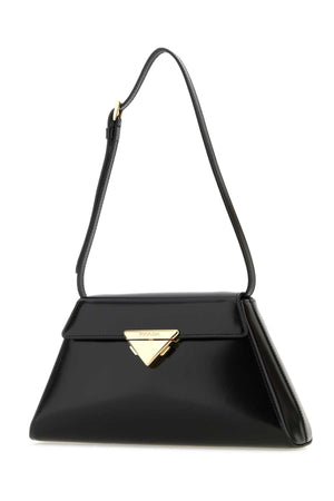 PRADA Elegant Black Leather Shoulder Handbag - 28.5 cm