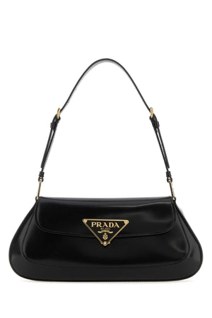 PRADA Chic Black Leather Shoulder Handbag - 30 cm