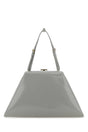 PRADA Elegant Light Grey Leather Handbag - 34 cm Width