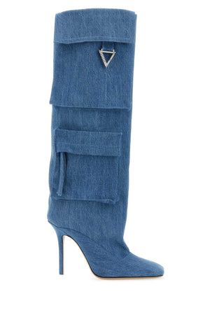 THE ATTICO Sienna Denim Boots with 10.5 cm Heel