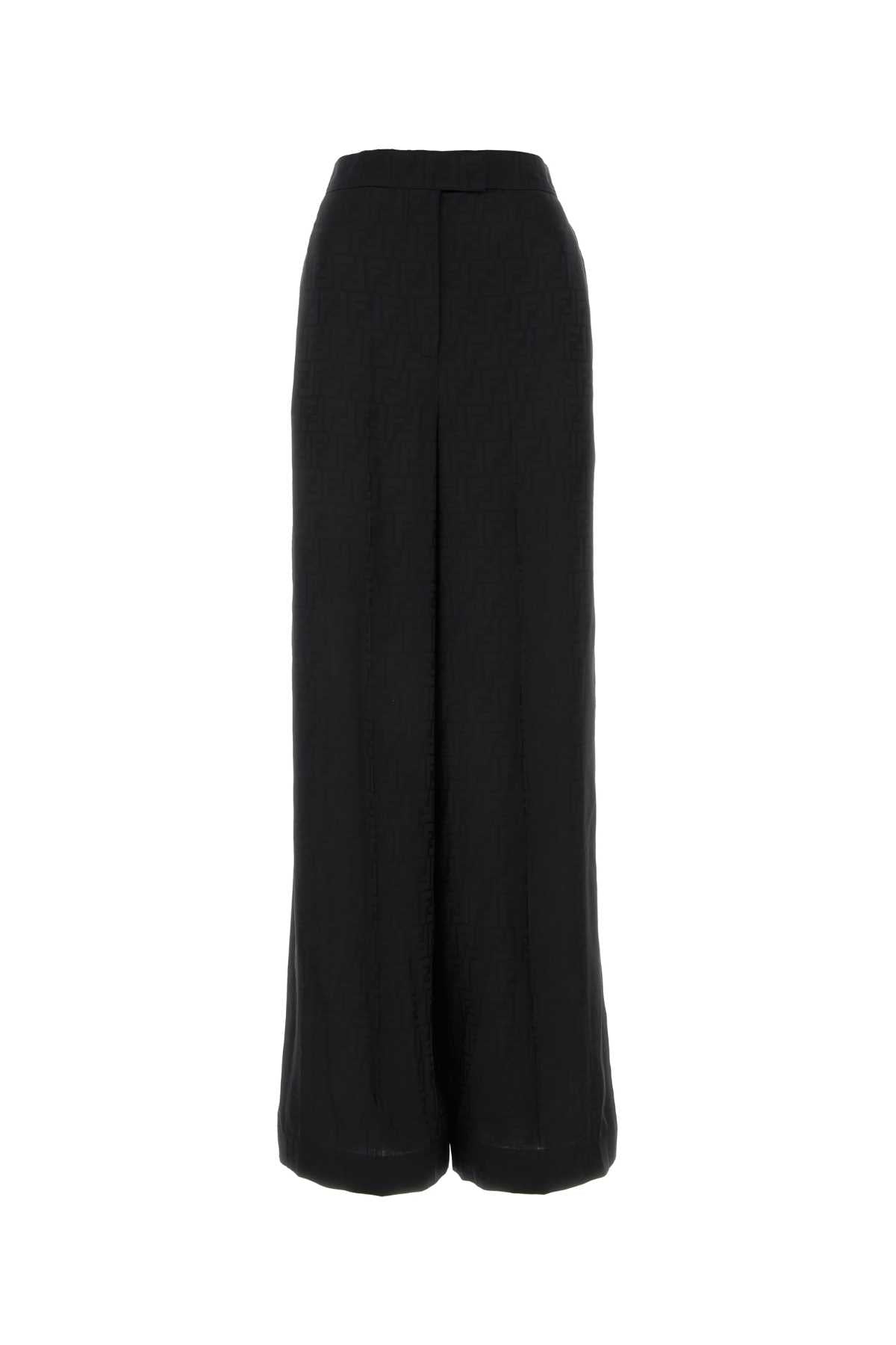 FENDI Embroidered Satin Wide-Leg Pants for Women