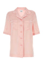 BURBERRY Satin Sleeved Shirt in Pastel Pink