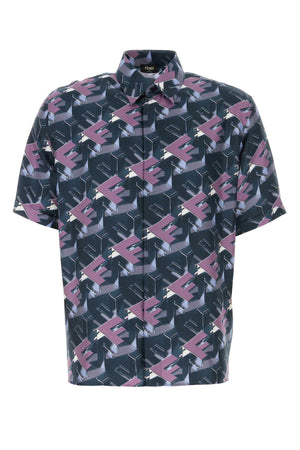 FENDI Silk Printed Shirt for Men